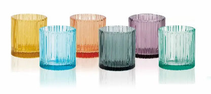 Brandani Drop Shot Bicchiere Plisse Set 6 Pz Vetro