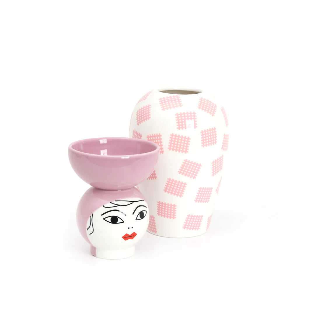 Dettaglio del vaso Canopie Luna Seletti in porcellana