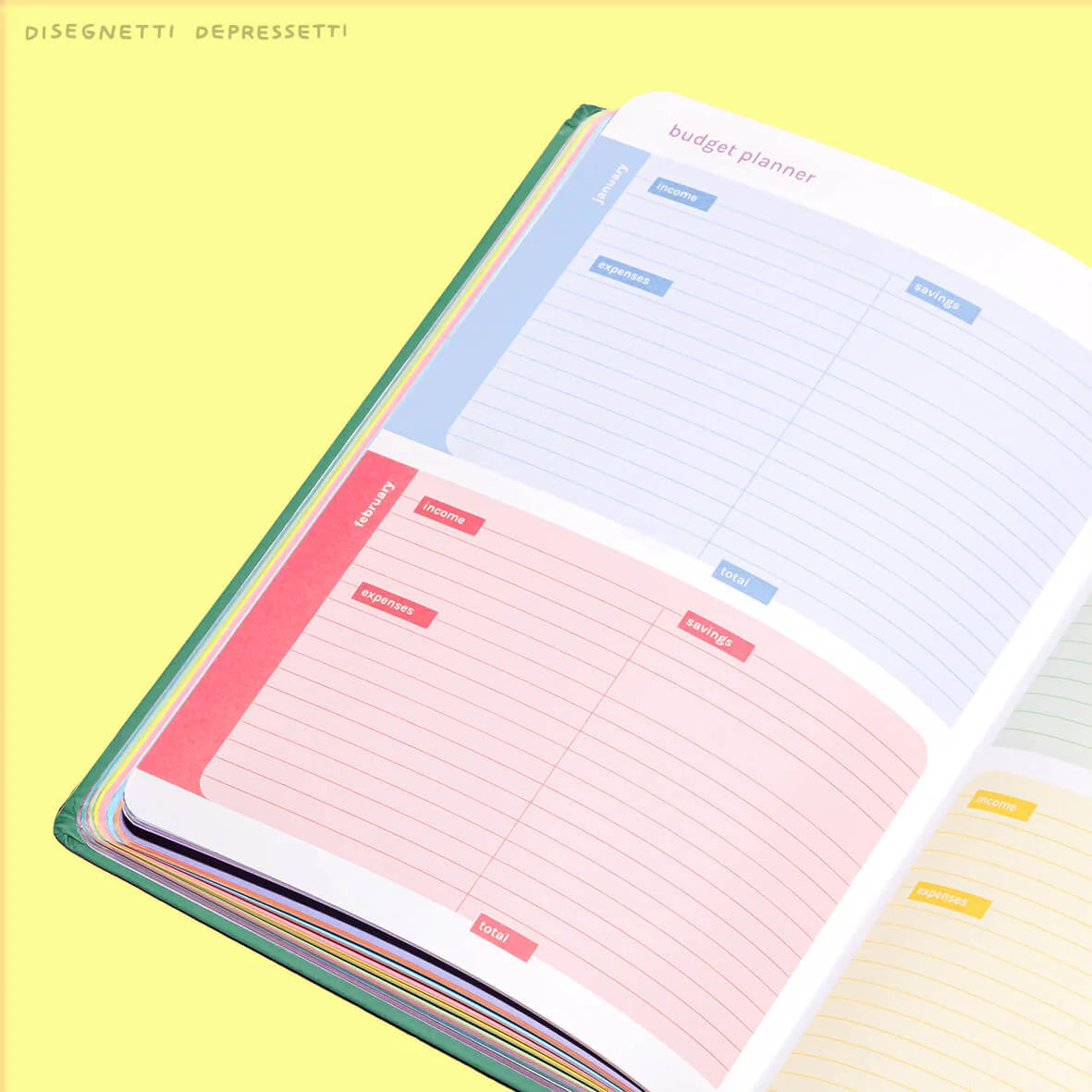 Settimana su doppia pagina Agenda Disegnetti Depressetti 2026-2027