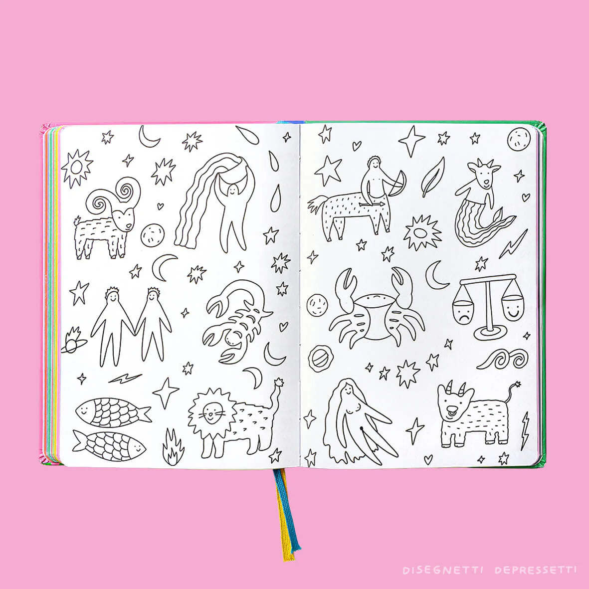 Pagine da colorare Agenda Disegnetti Depressetti 2026-2027