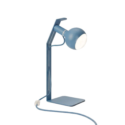 Lampada da tavolo Filotto Koso Lucia blu con lampadina orientata lateralmente