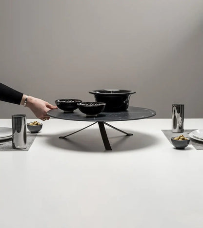 KnIndustrie Centrotavola Gastronomico Girevole Nero