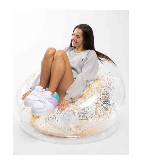 Flamingueo  Brilli Brilli Poltrona a sacco gonfiabile con glitter dorati