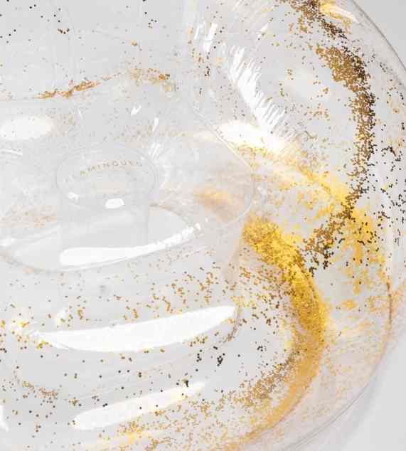 Flamingueo  Brilli Brilli Poltrona a sacco gonfiabile con glitter dorati