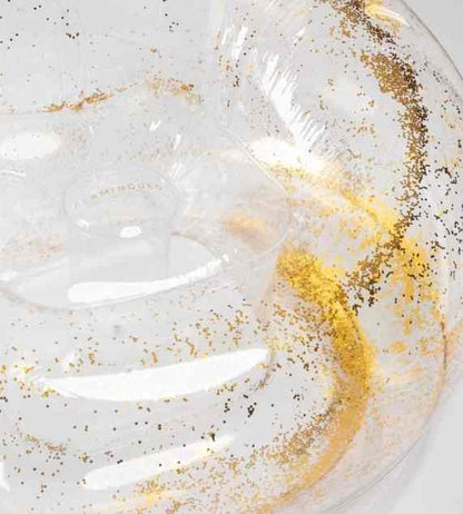 Flamingueo  Brilli Brilli Poltrona a sacco gonfiabile con glitter dorati