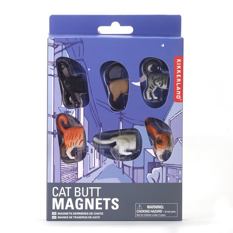 Kikkerland Cat Butt Magnets – Set di 6 magneti da frigorifero Gatti 2.
