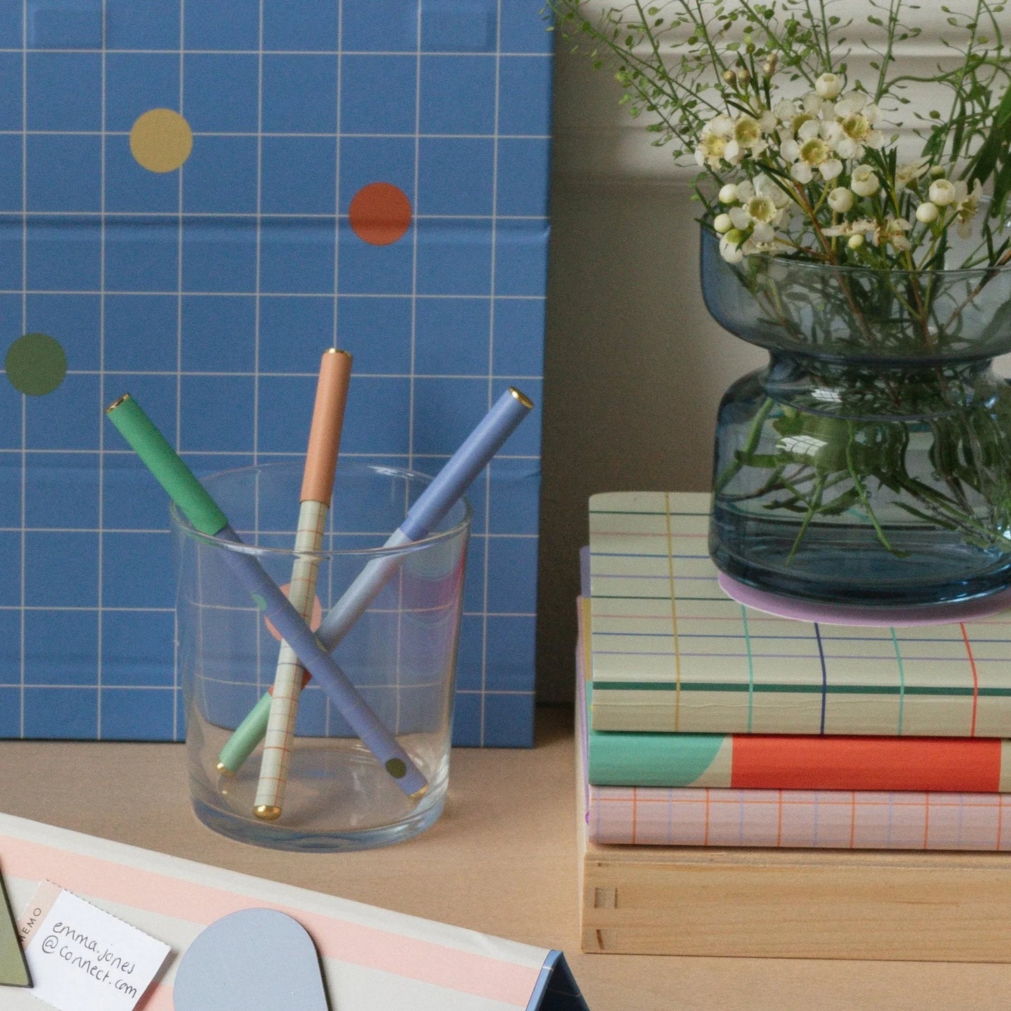 kikkerland Inkerie Set di 4 penne a sfera