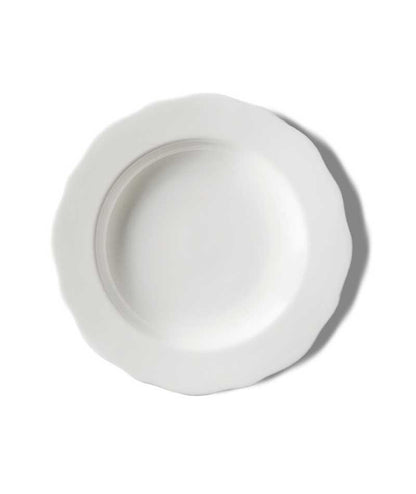 Piatto fondo KnIndustrie Armonia in Fine Bone China bianca – vista dall'alto