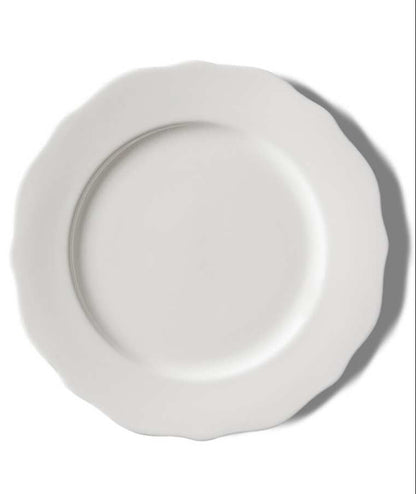 Piatto Piano KnIndustrie Armonia in Fine Bone China bianca – vista dall'alto