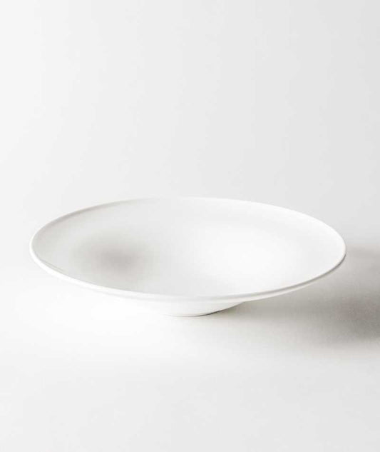 Piatto fondo KnIndustrie Assiette D’O Sky in Fine Bone China bianca – vista prospettica