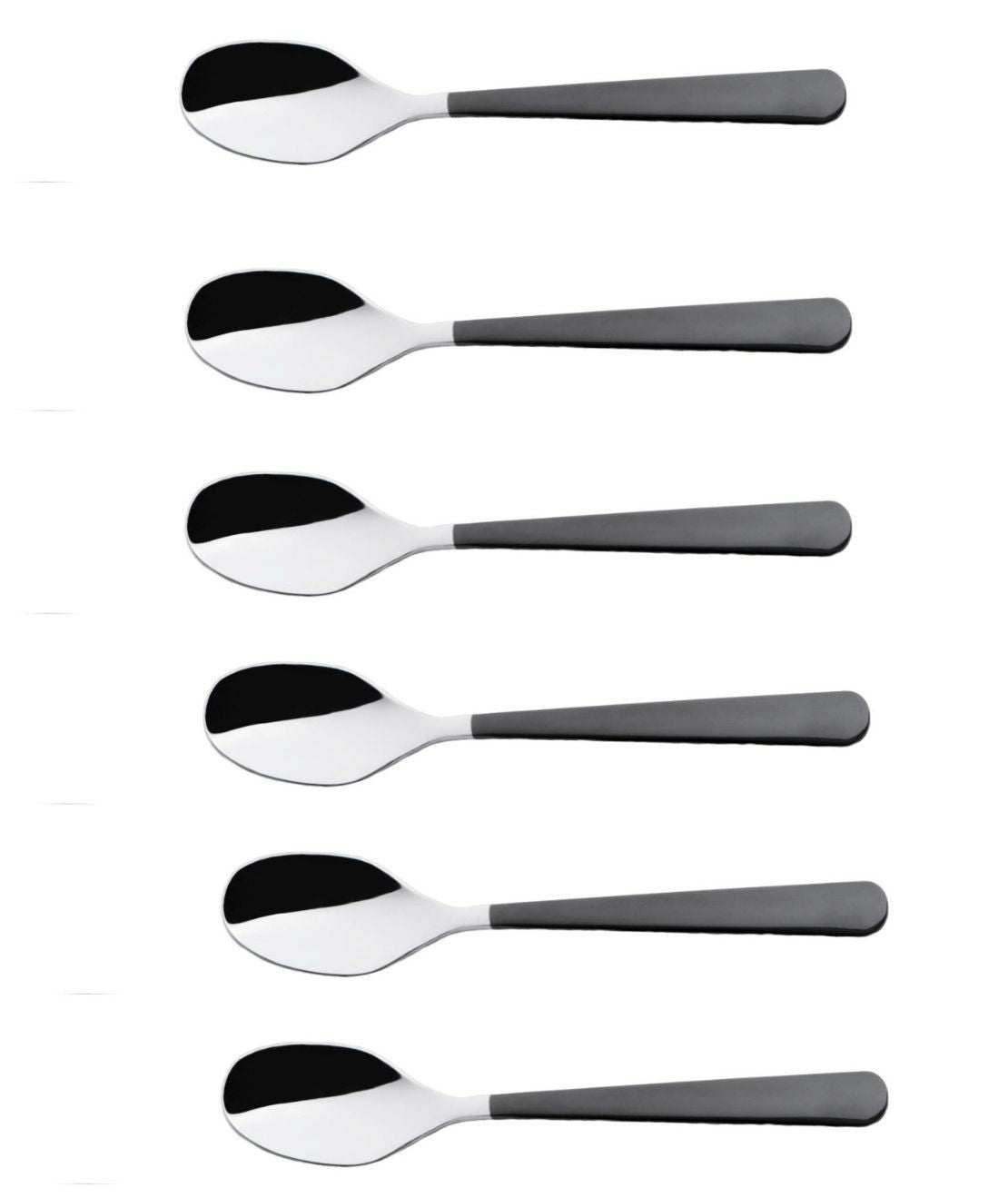 KnIndustrie Foo'D Finitura Manico Nero Cucchiaino Moka