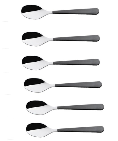 KnIndustrie Foo'D Finitura Manico Nero Cucchiaino Moka