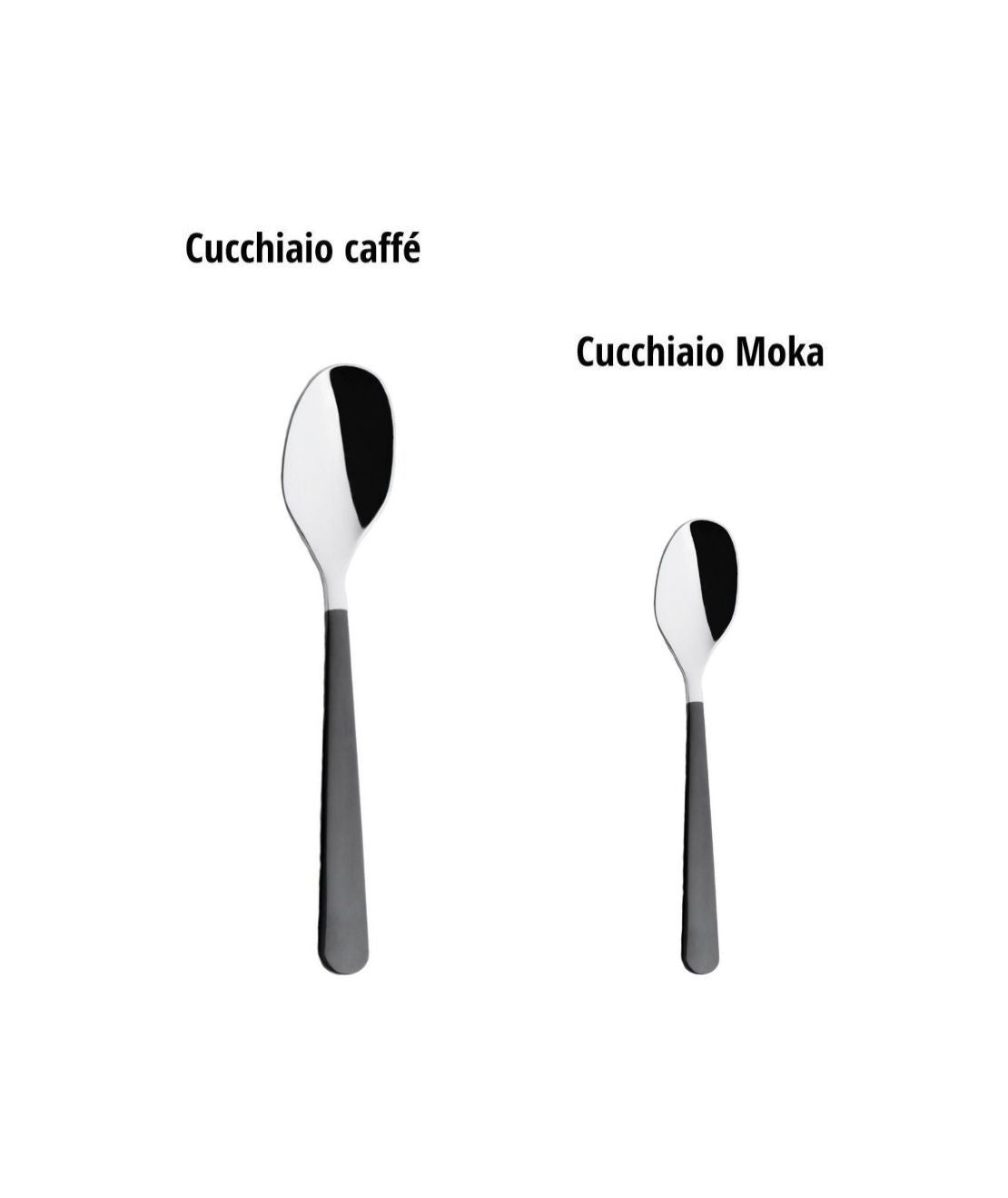 KnIndustrie Foo'D Finitura Manico Nero Cucchiaino Moka