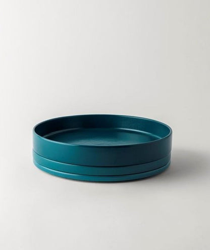 KnIndustrie piatti Lunch Layers Set posto tavola - Petrolio 23 cm