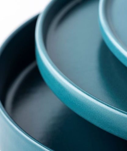 KnIndustrie piatti Lunch Layers Set posto tavola - Petrolio 23 cm