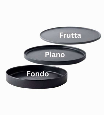 KnIndustrie piatti Lunch Layers Set posto tavola - Ardesia  ø 27 cm