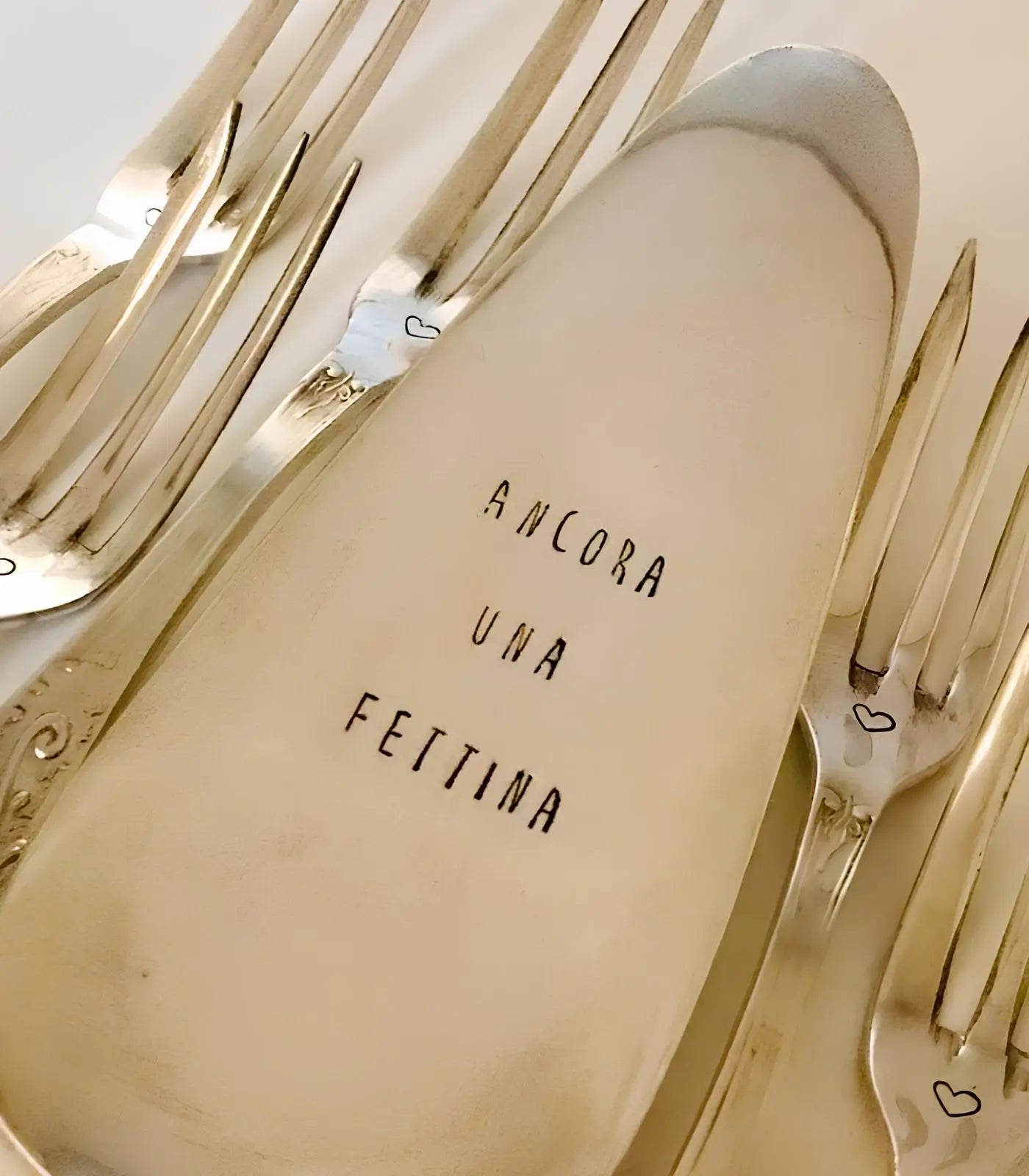 Oh Yeah Spoon "Ancora una fettina" Set dolce Placcate Argento