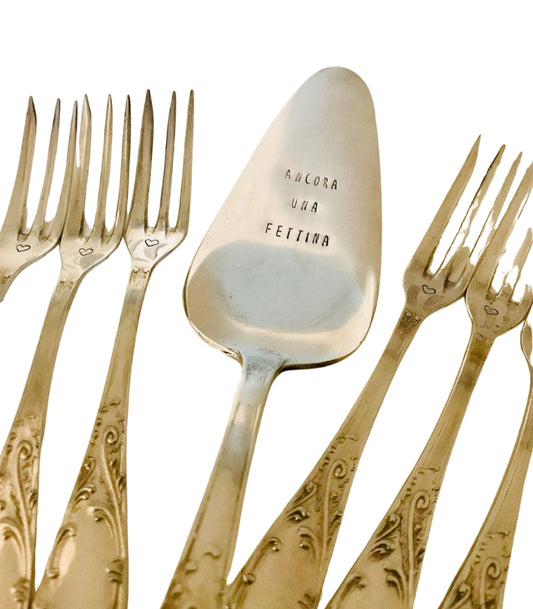 Oh Yeah Spoon "Ancora una fettina" Set dolce Placcate Argento