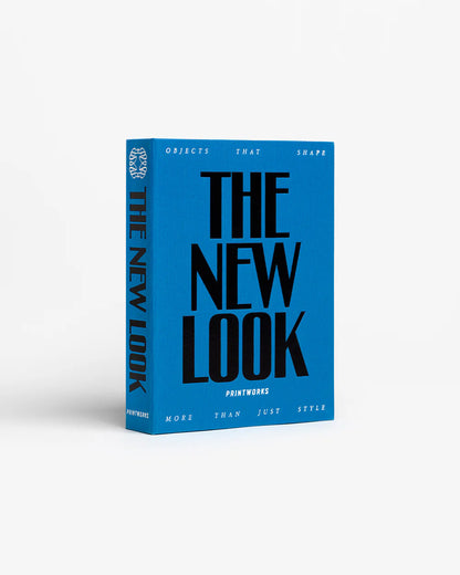 Portagioie The New Look Printworks blu con interno in velluto azzurro