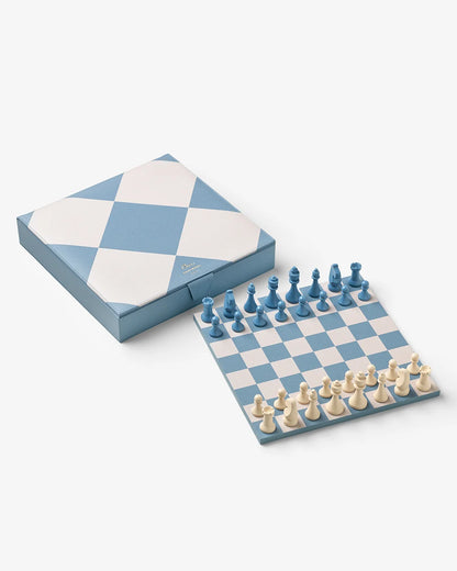 Printworks Chess Reverra – Scacchiera Beige e Blu in Similpelle