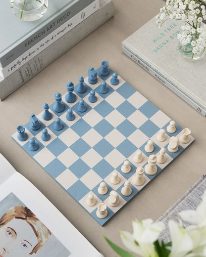 Printworks Chess Reverra – Scacchiera Beige e Blu in Similpelle