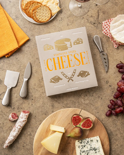 Ambientata con tagliere: Set Printworks The Essentials Cheese Tools accanto a un tagliere di formaggi per aperitivo