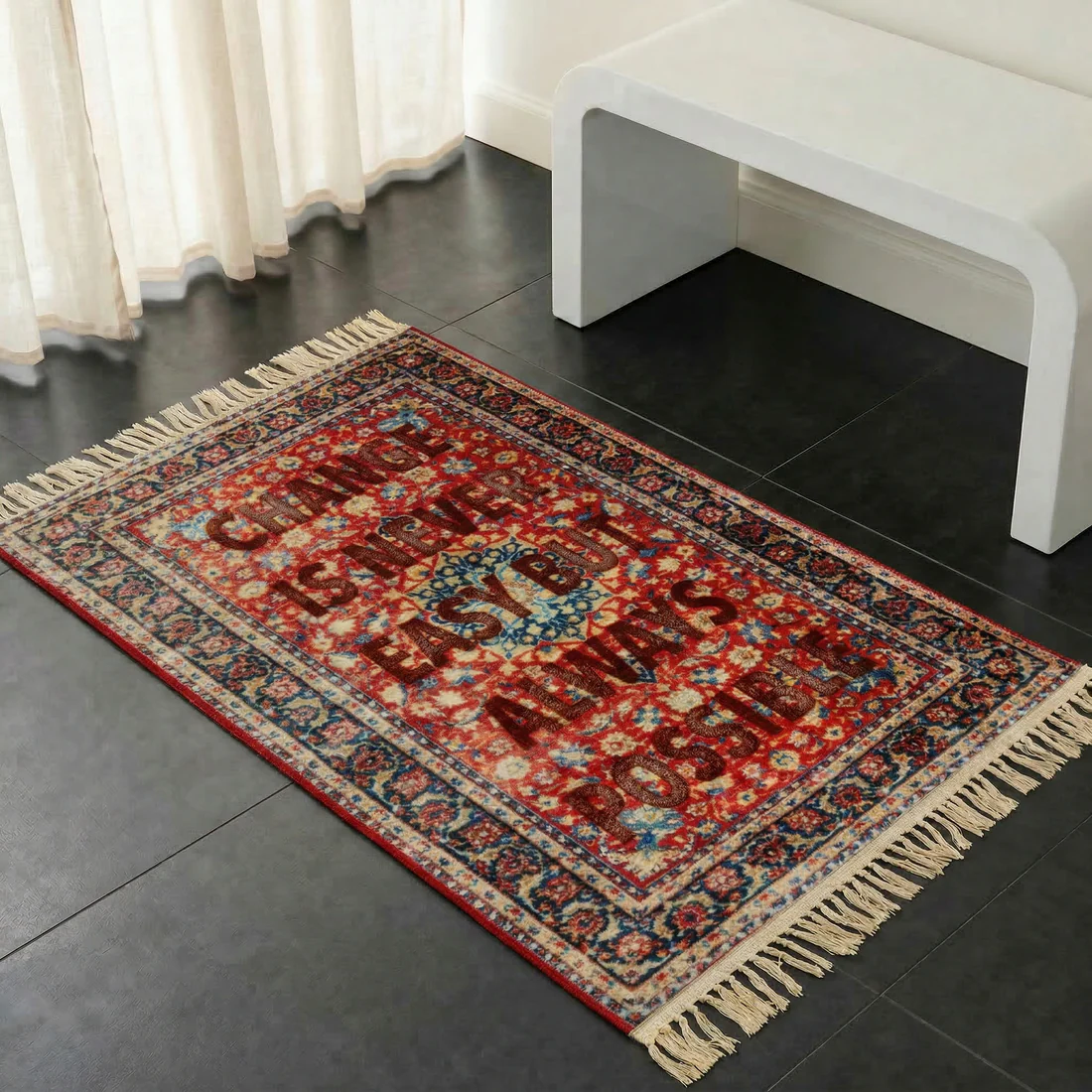Tappeto Seletti Burnt Carpet Possible firmato Loredana Longo