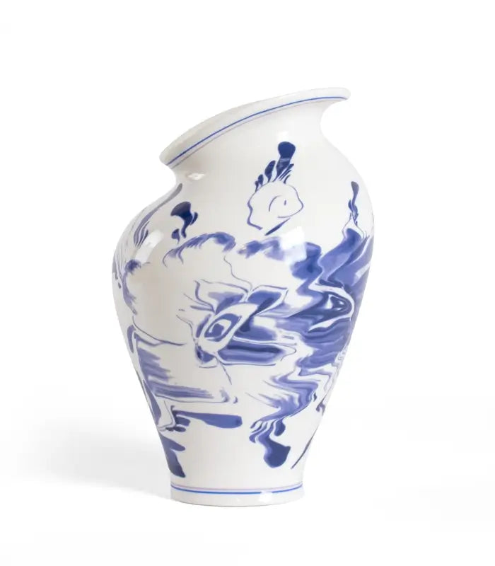 Seletti Floral Delft Classics On Acid Vaso In Porcellana