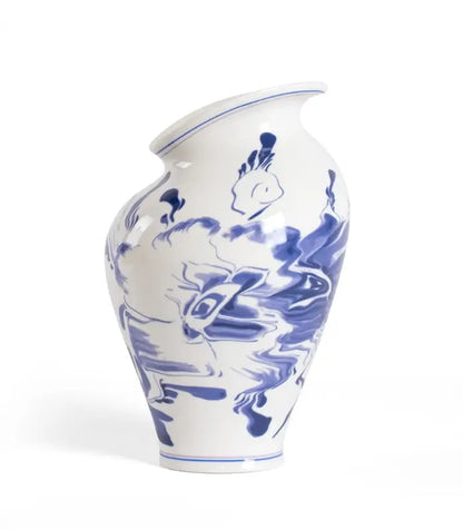 Seletti Floral Delft Classics On Acid Vaso In Porcellana