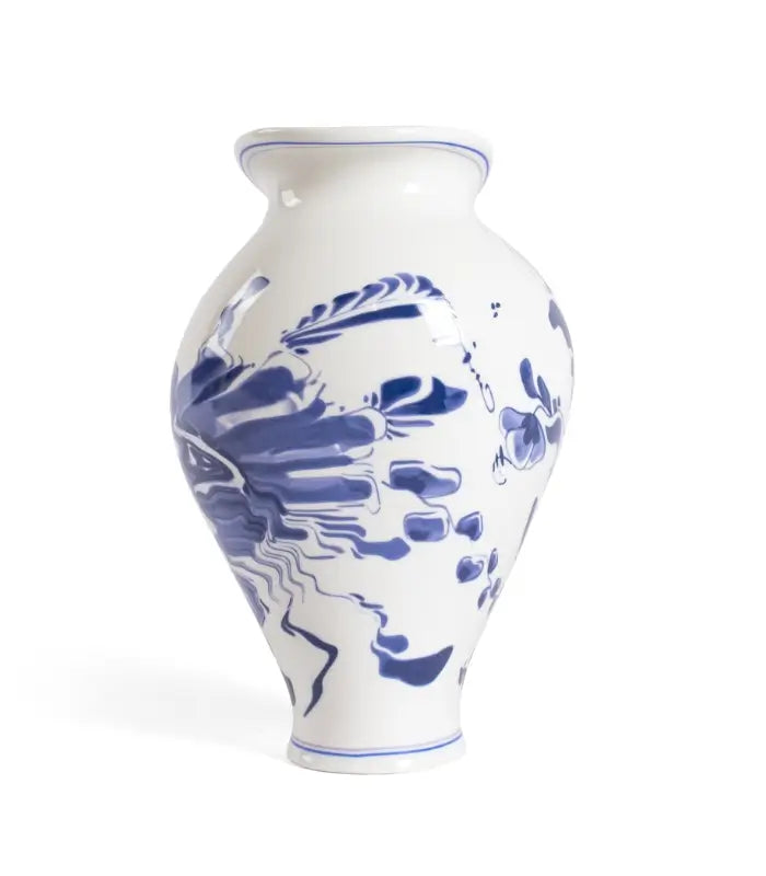 Seletti Floral Delft Classics On Acid Vaso In Porcellana