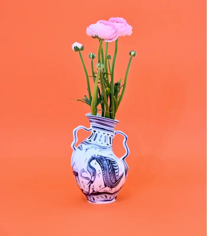 Seletti Ibex Classics On Acid Vaso In Porcellana