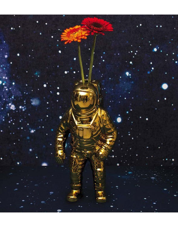 Seletti Diesel Living Cosmic Diner Starman Vaso Bianco Oro