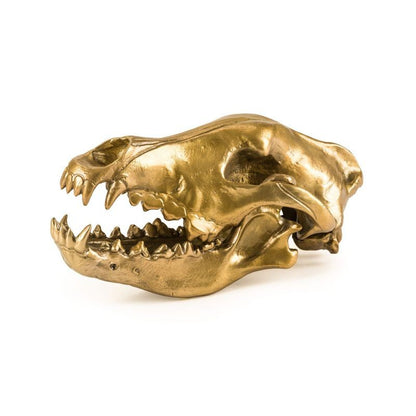 Seletti Diesel Living Wunderkammer Wolf Skull Teschio di Lupo Oro