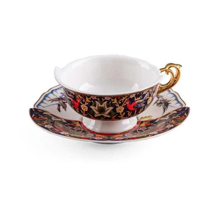 Seletti Hybrid Kannauj tazza da tè in porcellana con piattino