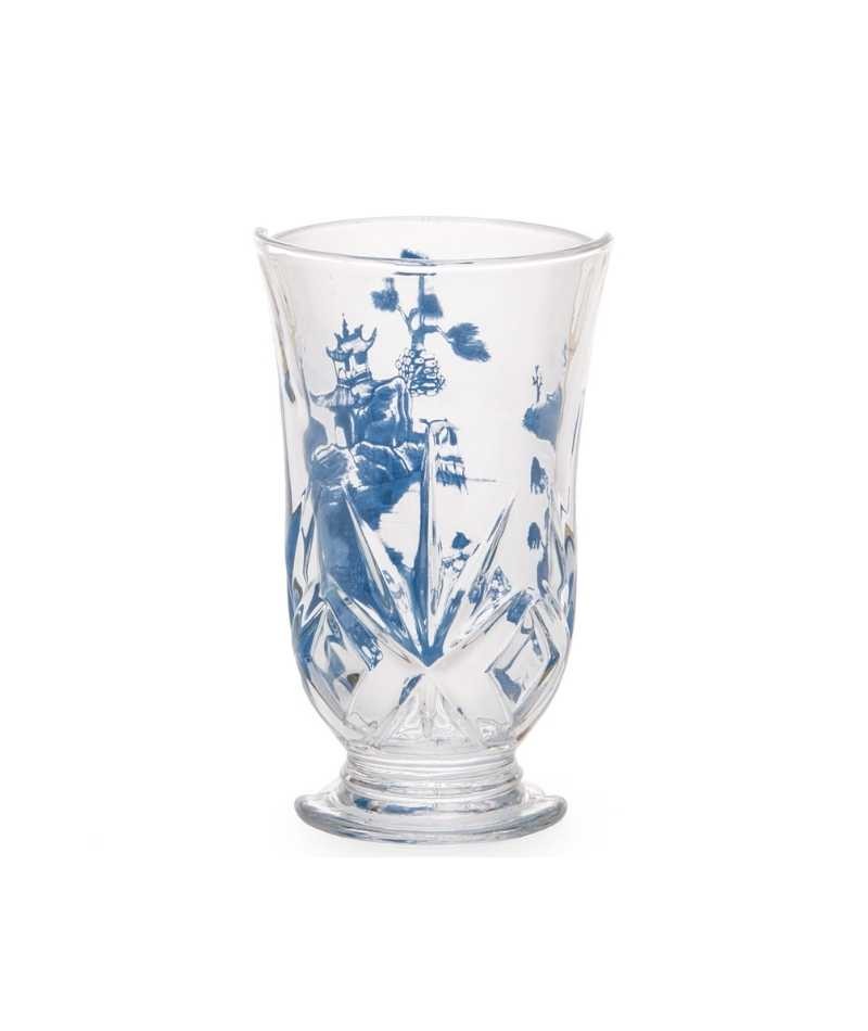 Bicchiere cocktail Clarice Seletti Hybrid blu, vista dal lato opposto
