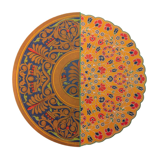 Tovaglietta Bairat Seletti Hybrid con decoro arancione e floreale