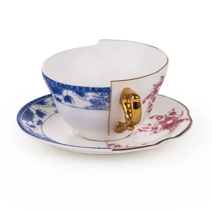 Seletti Hybrid Zenobia tazza da tè in porcellana con piattino