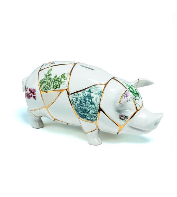 Seletti + Marcantonio Kintsugi Piggy Bank Salvadanaio