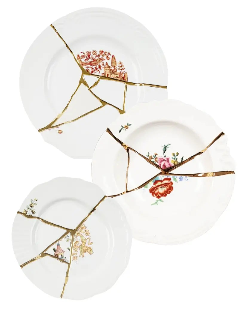 Seletti Kintsugi Piatti Tavola Set 18 pz - 6 posti tavola