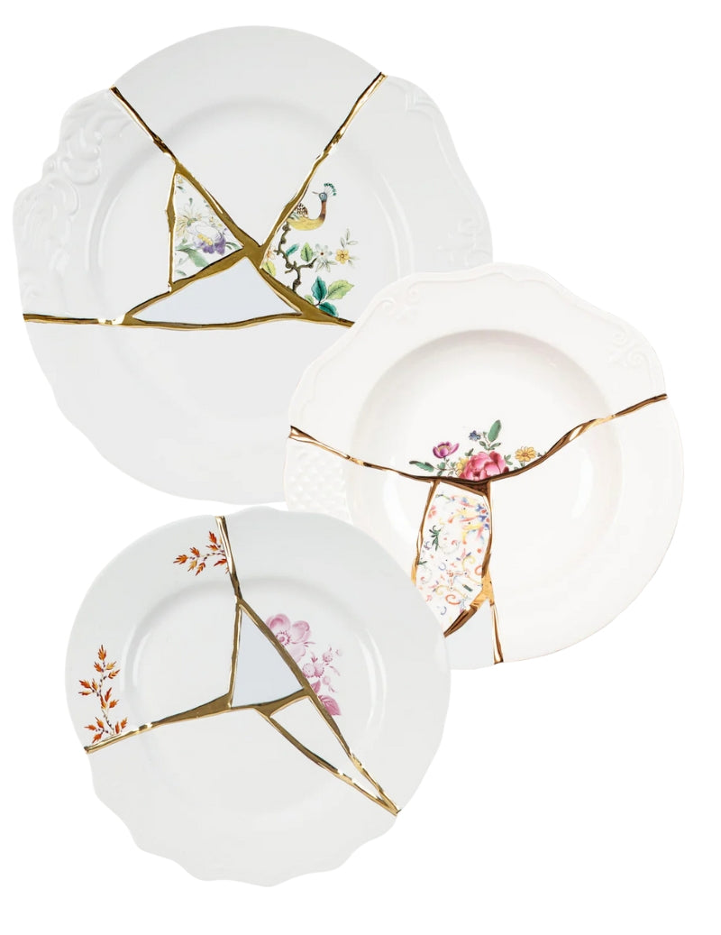 Seletti Kintsugi Piatti Tavola Set 18 pz - 6 posti tavola