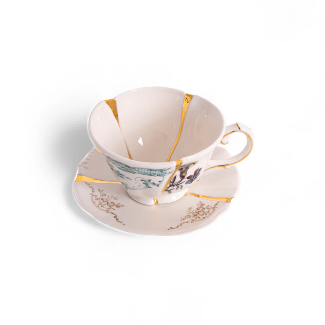 Seletti Kintsugi Set Da Te Con Tazza e Piattino In Porcellana e Oro #3