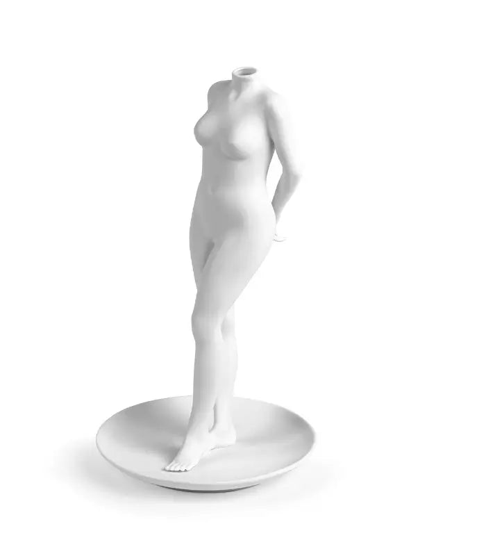 Seletti La Timida vaso scultura in porcellana donna fiore design