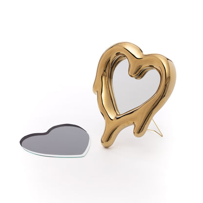 Seletti Melted Heart specchio/portafoto oro Marcancantonio