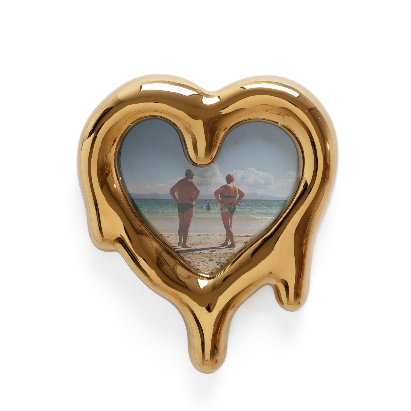 Seletti Melted Heart specchio/portafoto oro Marcancantonio