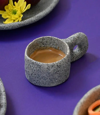 Seletti Newlithic Set 2 Tazzine Da Caffe' In Porcellana