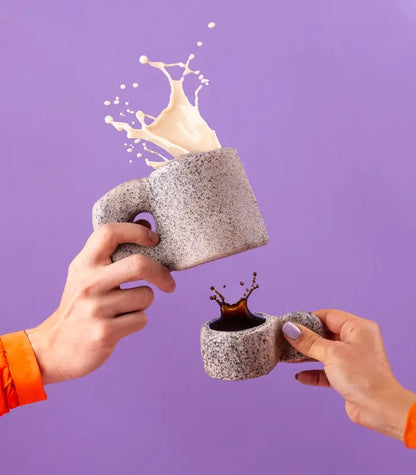 Seletti Newlithic Set 2 Tazzine Da Caffe' In Porcellana