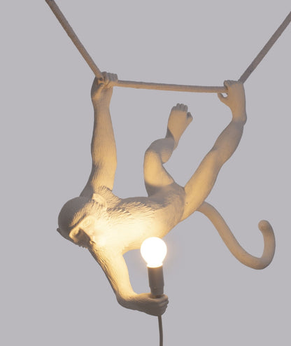 Seletti Swing Monkey Lamp Lampada Bianca Indoor