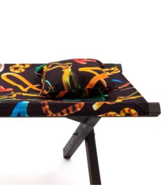 Seletti Toiletpaper Lettino Pieghevole - Snakes