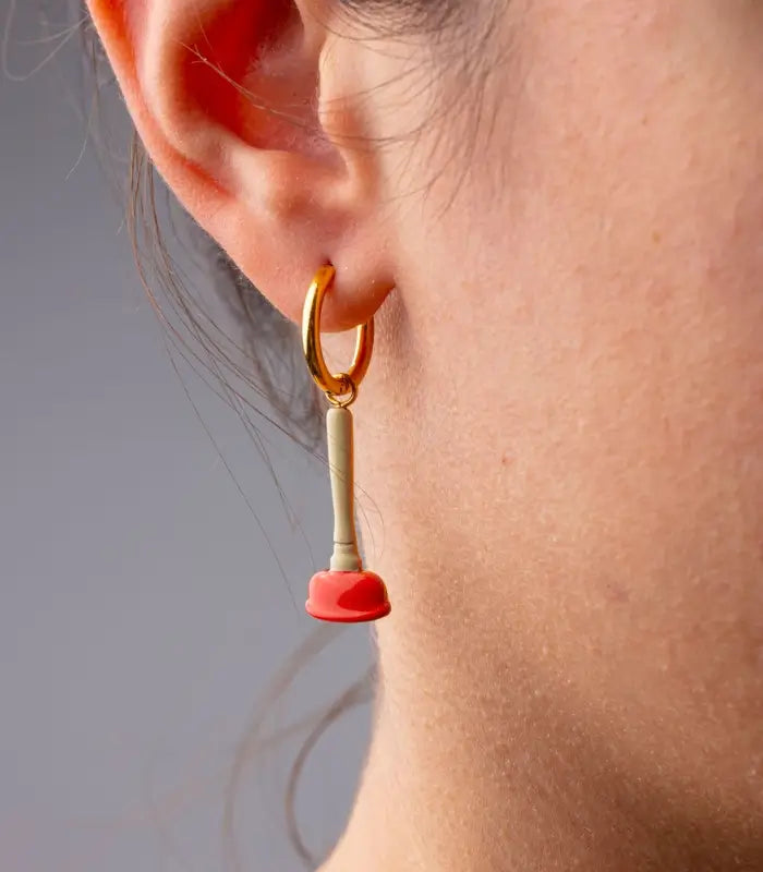 Seletti Toiletpaper Jewels Orecchini Pendenti - Acciaio Inox - Sturalavandino