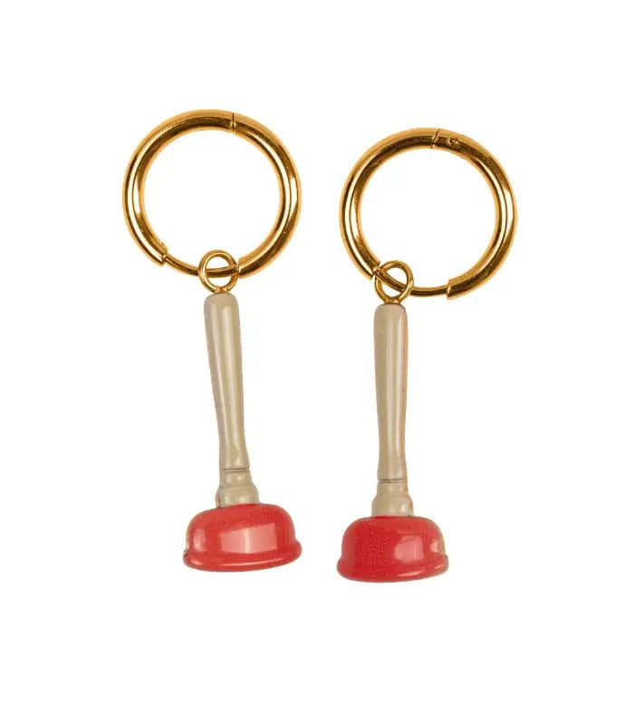 Seletti Toiletpaper Jewels Orecchini Pendenti - Acciaio Inox - Sturalavandino